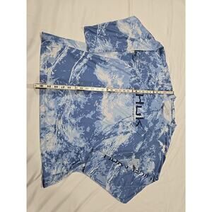 huk performance fishing shirt 2xl Blue Mossy Oak Camo